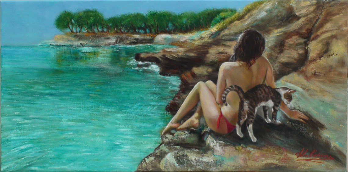 Γαλή, Γυνή και Θάλασσα 60x80
