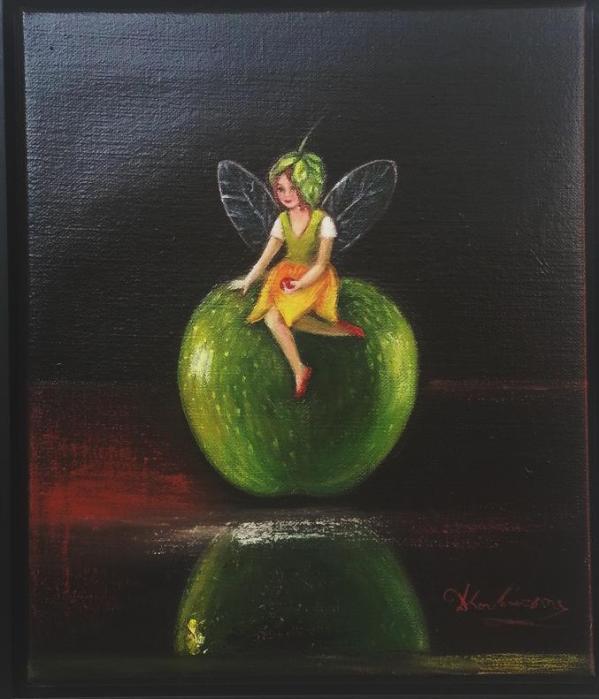 Νεραιδάκι σε μήλο πράσινο