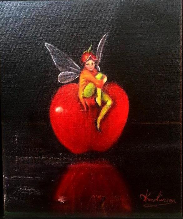 Νεραιδάκι σε μήλο κόκκινο