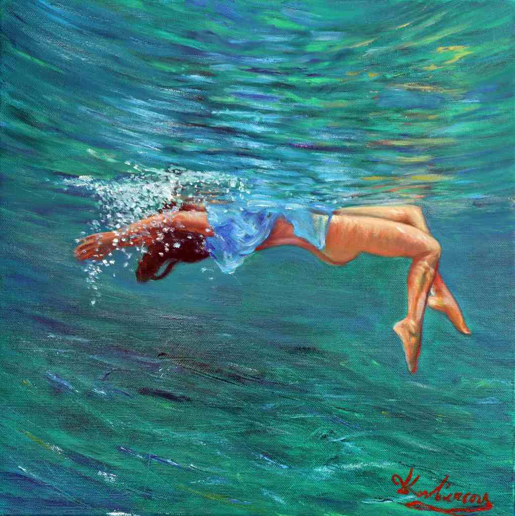 Elevation in Blue  (50x50 cm) 